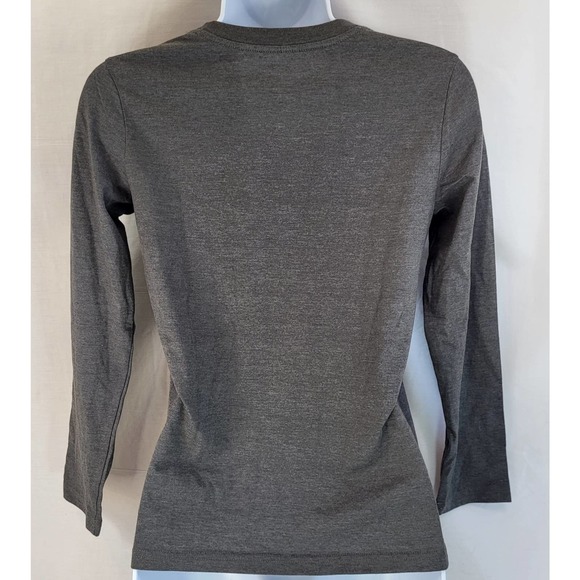 Cat and Jack GirlsTee Shirt Medium 8/10 Long Sleeve Space Theme Gray New - Picture 2 of 10